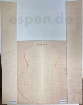 Boden & Zargen Riegelahorn, amerik. / Curly American Maple Einzelstück #018